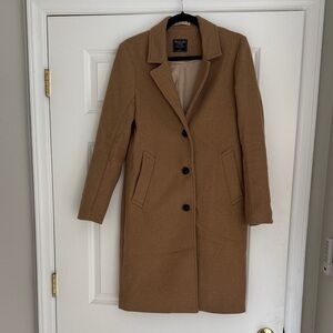 Abercrombie & Fitch | Women's Tan Wool Blend Coat